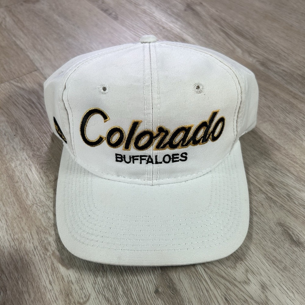 VTG Sports Specialties Colorado Buffaloes Script Snapback Hat College White Cap